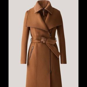 Mackage Tan Belted Coat- worn only couple times to dinner. Warm and Light!